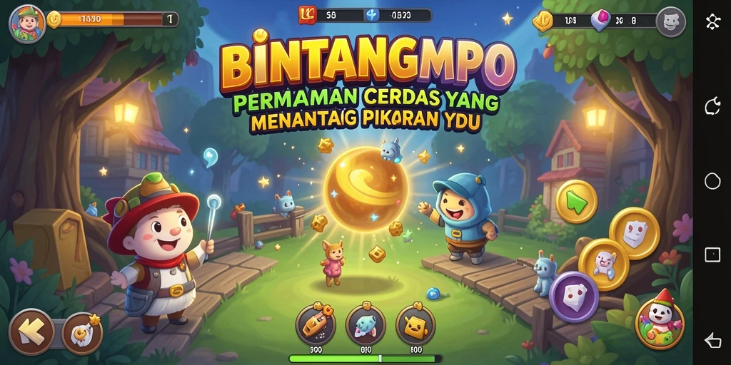 Tampilan gameplay BINTANGMPO dengan aksi seru puzzle.