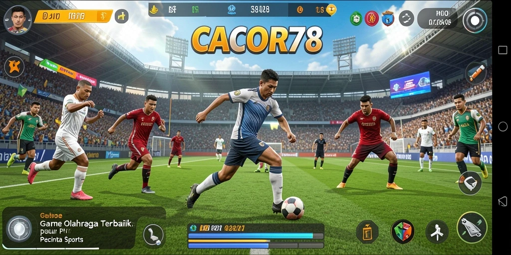 Screenshot gameplay CACOR78 menampilkan aksi seru olahraga.