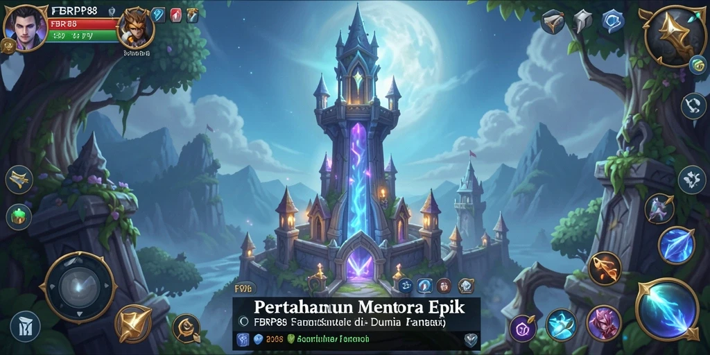 Screenshot gameplay FBRP88 yang menunjukkan aksi Tower Defense yang intens.