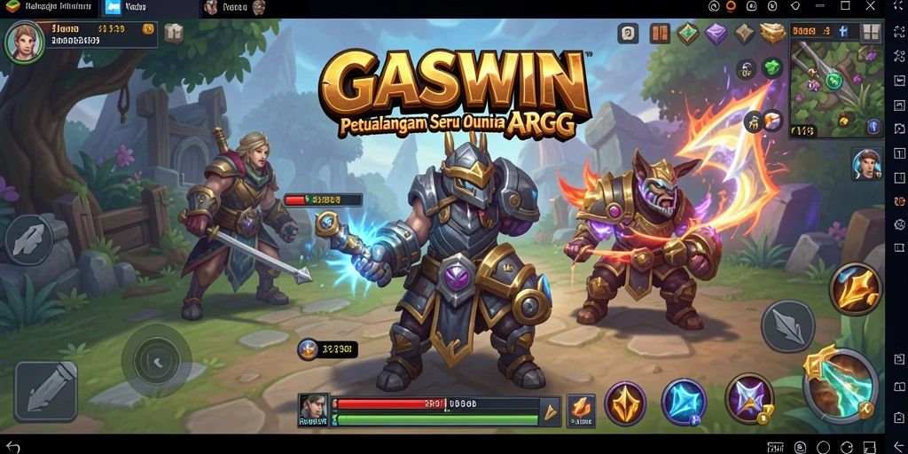 Screenshot utama GASWIN menampilkan aksi seru dalam gameplay ARPG.