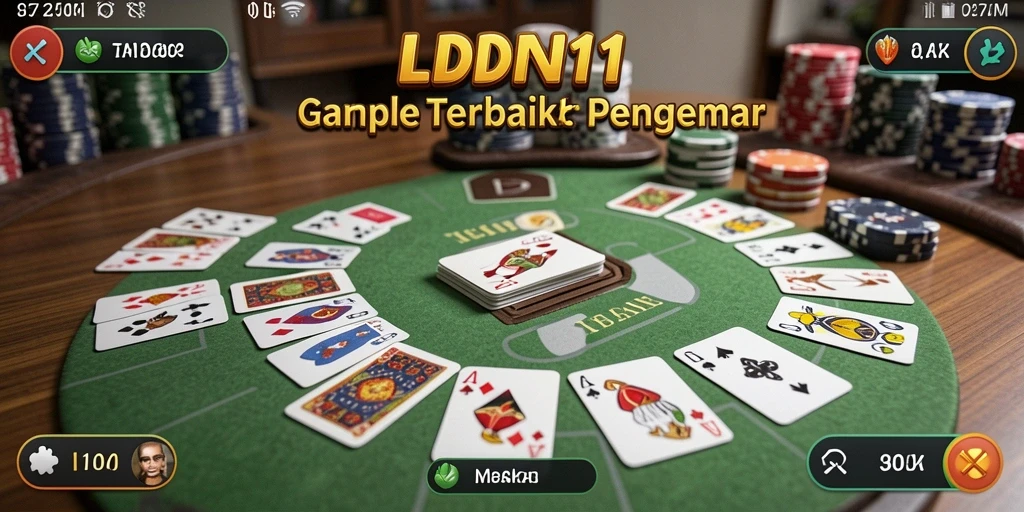 Screenshot LDN11 menampilkan gameplay Gaple yang seru dan interaktif.