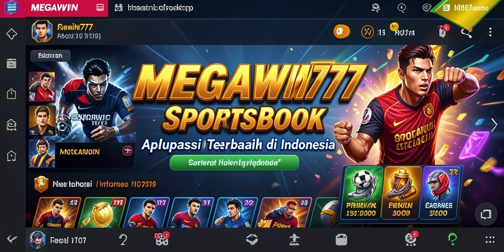Screenshot MEGAWIN777 menampilkan tampilan taruhan olahraga yang menarik.