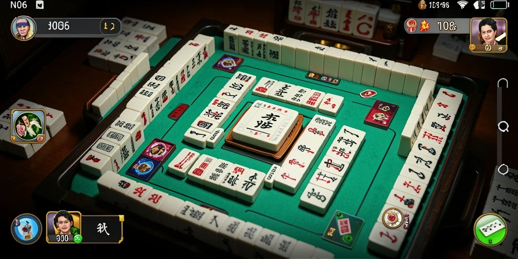 Tampilan gameplay seru dalam N06, permainan Mahjong yang menyenangkan.