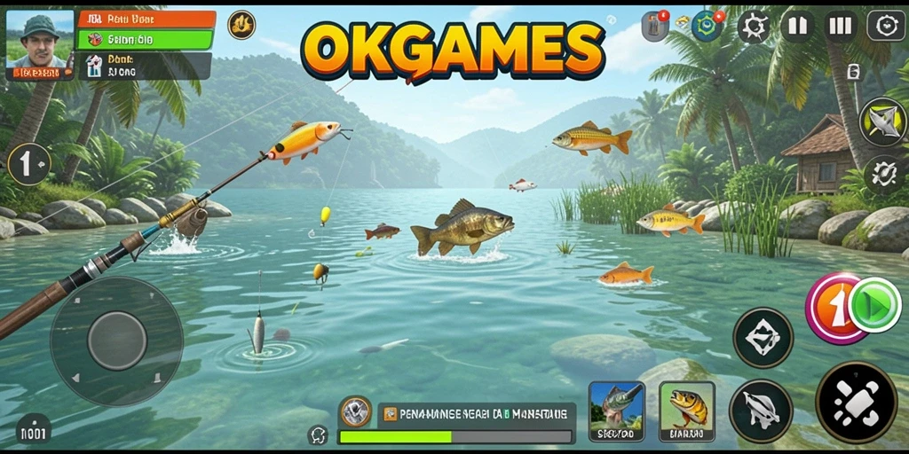 Pengalaman gameplay memancing yang seru dan menantang di OKGAMES.
