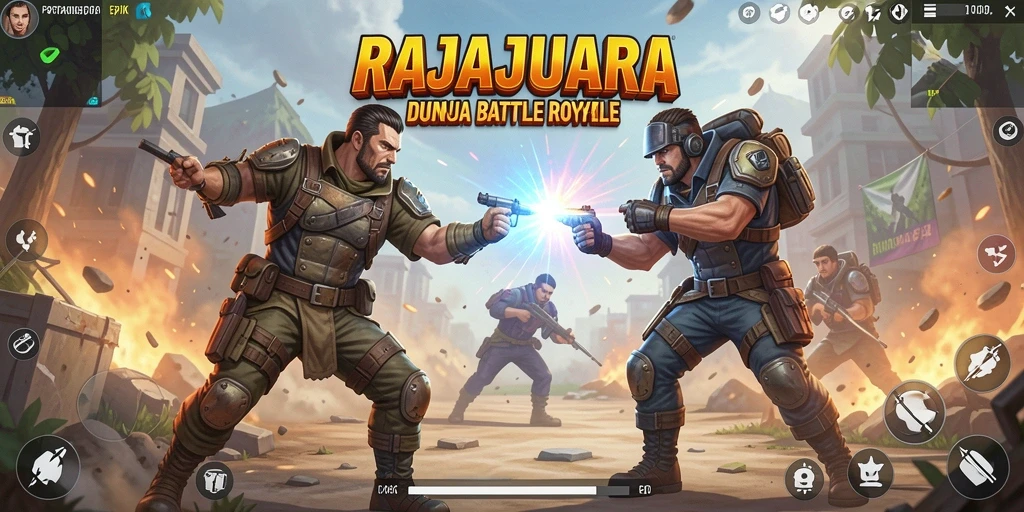 Gameplay epik RAJAJUARA di medan tempur Battle Royale.