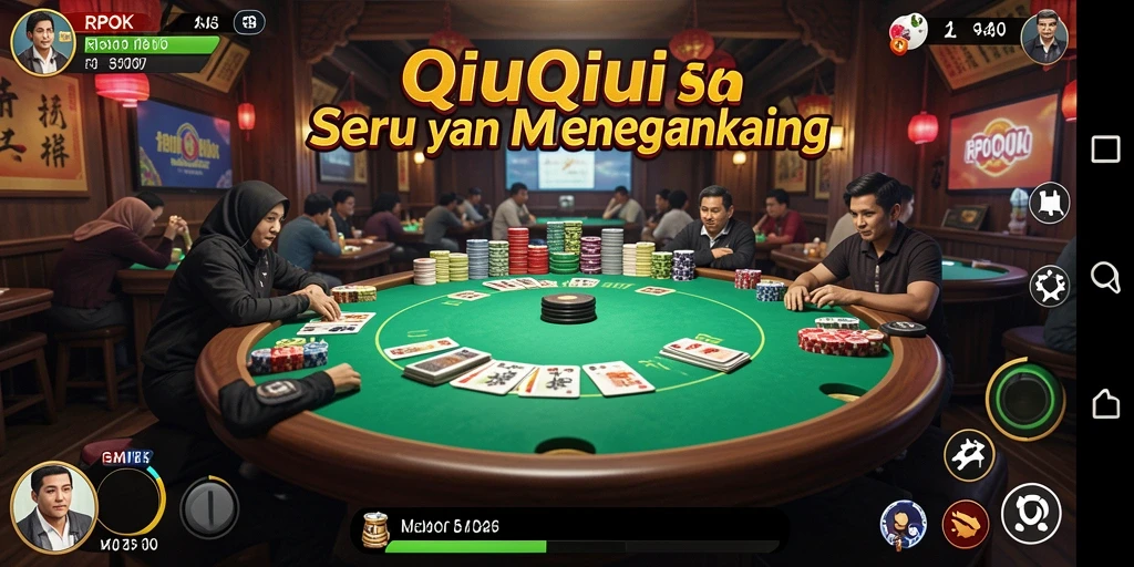 Screenshot gameplay RPOK yang menampilkan keseruan permainan QiuQiu.