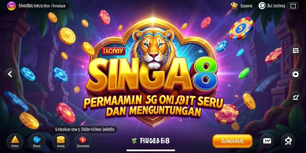 Tampilan gameplay SINGA8 yang seru dan interaktif.