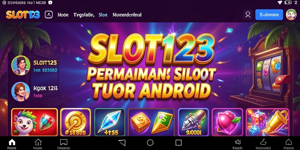 Tampilan menarik dari gameplay SLOT123 dengan berbagai tema slot.