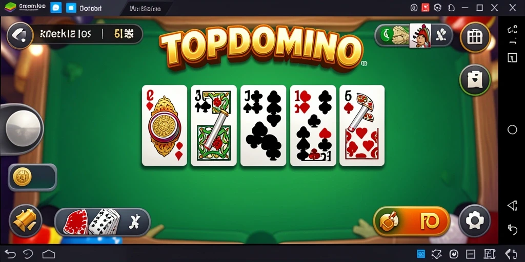 Screenshot gameplay TOPDOMINO menampilkan keseruan bermain Domino.
