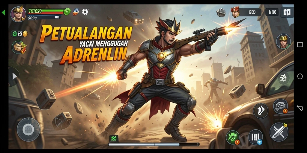 Screenshot TOTO20 menampilkan aksi intens dan seru dalam gameplay.